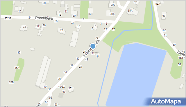 Częstochowa, Przestrzenna, 41, mapa Częstochowy