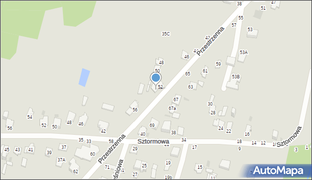 Częstochowa, Przestrzenna, 54, mapa Częstochowy