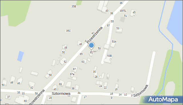 Częstochowa, Przestrzenna, 61, mapa Częstochowy