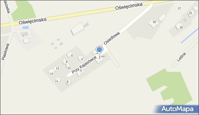 Czułówek, Przy Kajasówce, 1, mapa Czułówek