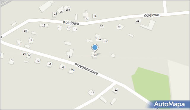 Czyżew, Przydworcowa, 9A, mapa Czyżew