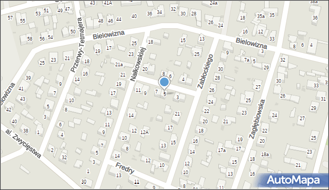 Dąbrowa Górnicza, Projektowana, 5, mapa Dąbrowa Górnicza