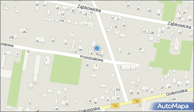 Dąbrowa Górnicza, Przedziałowa, 6a, mapa Dąbrowa Górnicza