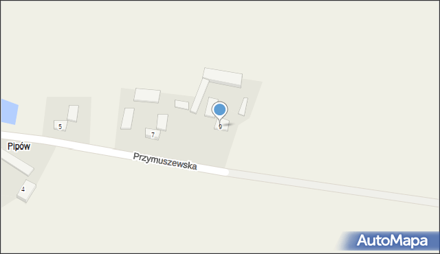 Dąbrówka, Przymuszewska, 9, mapa Dąbrówka