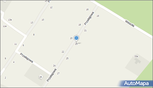 Dąbrówka-Sowice, Przełajowa, 23, mapa Dąbrówka-Sowice