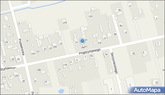 Dębe Wielkie, Prądzyńskiego Ignacego, gen., 14a, mapa Dębe Wielkie