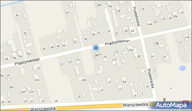 Dębe Wielkie, Prądzyńskiego Ignacego, gen., 19b, mapa Dębe Wielkie