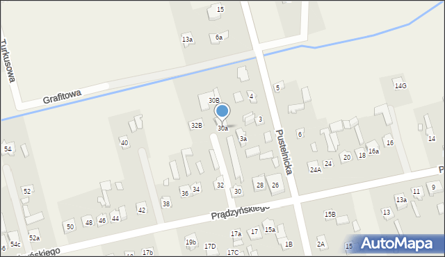 Dębe Wielkie, Prądzyńskiego Ignacego, gen., 30a, mapa Dębe Wielkie