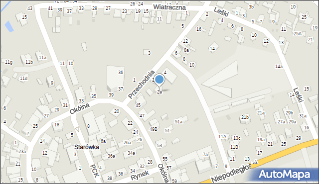 Dęblin, Przechodnia, 2a, mapa Dęblin
