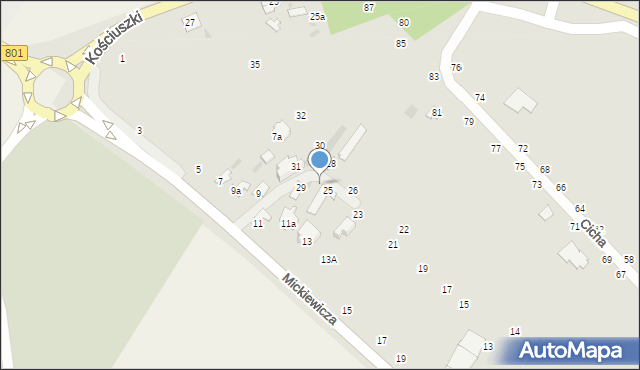 Dęblin, Przelotna, 27, mapa Dęblin