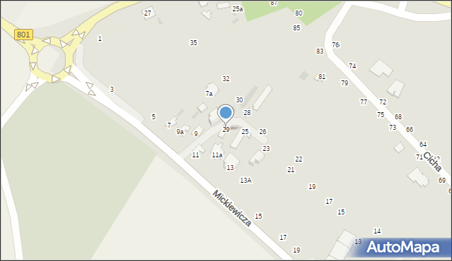 Dęblin, Przelotna, 29, mapa Dęblin