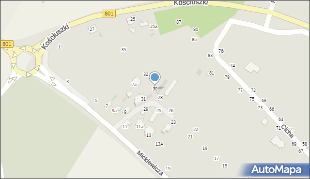 Dęblin, Przelotna, 30, mapa Dęblin