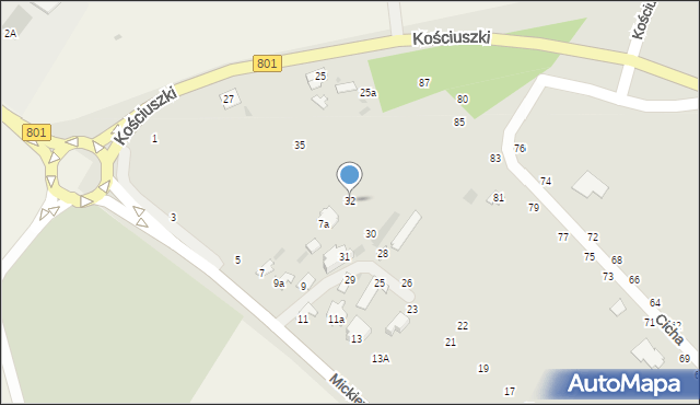 Dęblin, Przelotna, 32, mapa Dęblin