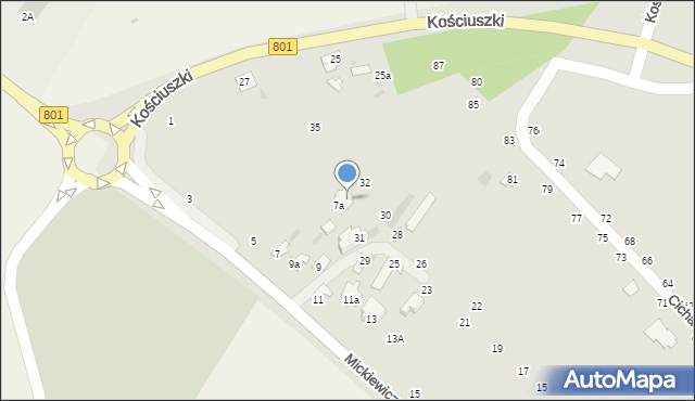 Dęblin, Przelotna, 33, mapa Dęblin