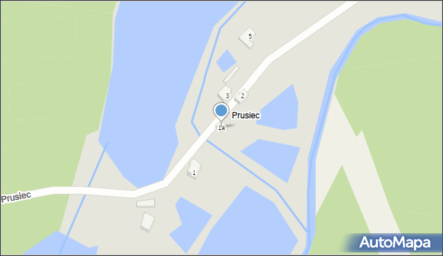 Dębno, Prusiec, 1a, mapa Dębno