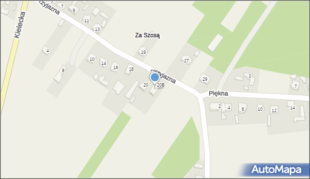 Dębska Wola, Przyjazna, 22, mapa Dębska Wola