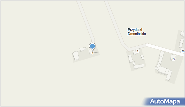 Dmenin, Przydatki Dmenińskie, 3, mapa Dmenin