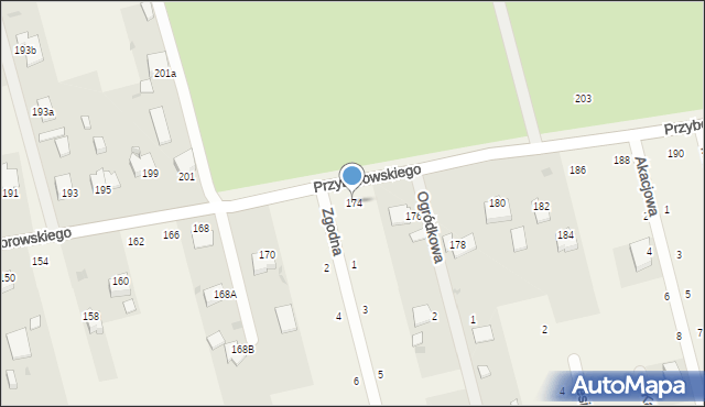 Domaszowice, Przyborowskiego Walerego, 174, mapa Domaszowice