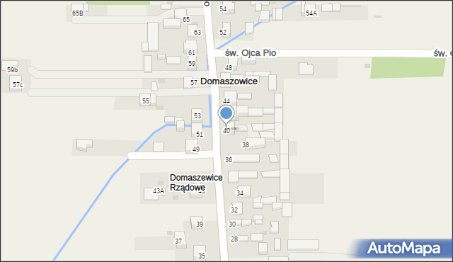 Domaszowice, Przyborowskiego Walerego, 40, mapa Domaszowice