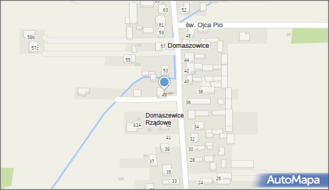 Domaszowice, Przyborowskiego Walerego, 49, mapa Domaszowice