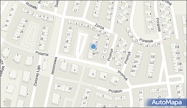 Dopiewiec, Promyk, 3A, mapa Dopiewiec