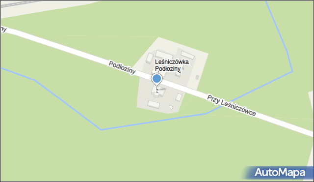 Dopiewo, Przy Leśniczówce, 2, mapa Dopiewo