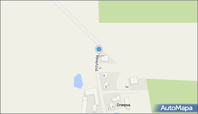 Drwęsa, Przylesie, 12, mapa Drwęsa