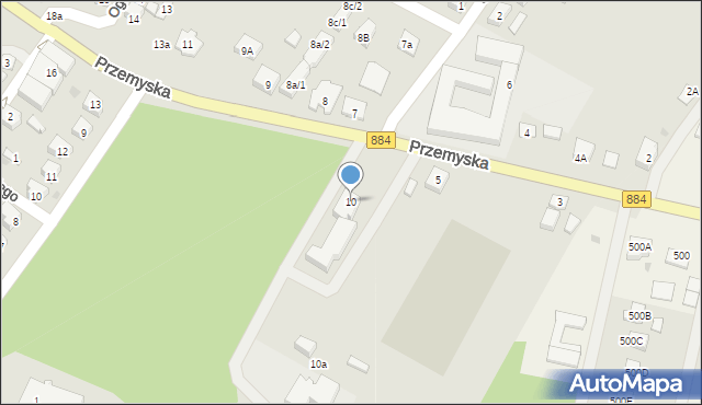 Dubiecko, Przemyska, 10, mapa Dubiecko