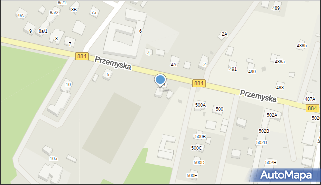 Dubiecko, Przemyska, 3a, mapa Dubiecko