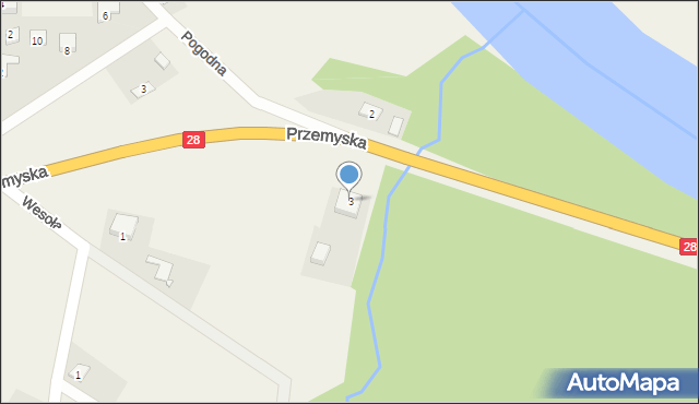 Dybawka, Przemyska, 3, mapa Dybawka