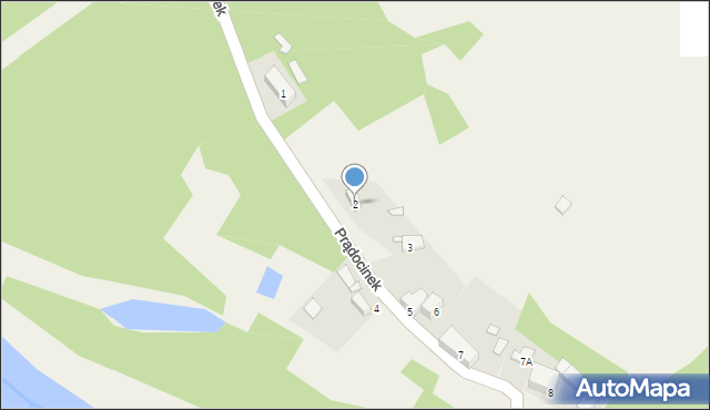Dychów, Prądocinek, 2, mapa Dychów