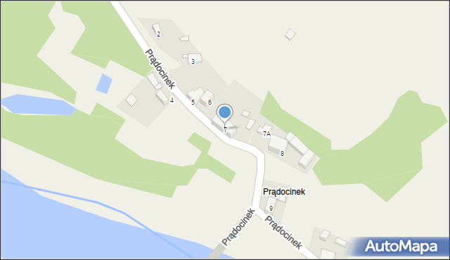 Dychów, Prądocinek, 7, mapa Dychów