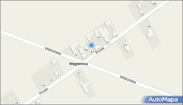 Dzietrzkowice, Prusa, 8, mapa Dzietrzkowice