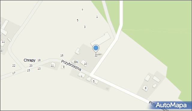 Dzikowo, Przybrzeżna, 12, mapa Dzikowo