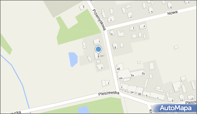 Fabianów, Przemysłowa, 5, mapa Fabianów