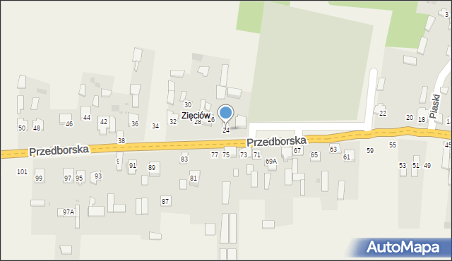 Fałków, Przedborska, 24, mapa Fałków