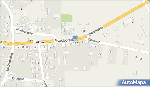 Fałków, Przedborska, 5, mapa Fałków