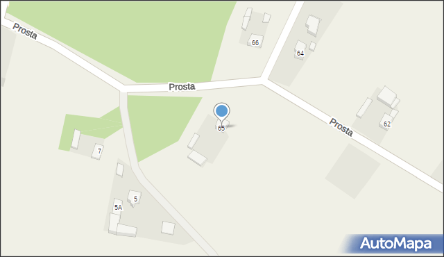 Garbów, Prosta, 65, mapa Garbów