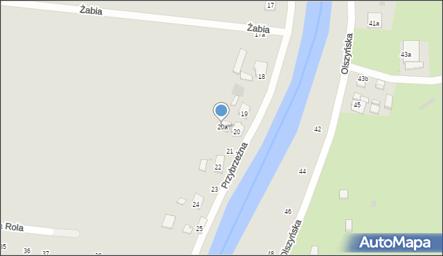 Gdańsk, Przybrzeżna, 20a, mapa Gdańska