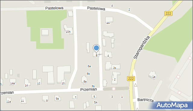 Gdańsk, Przemian, 6, mapa Gdańska