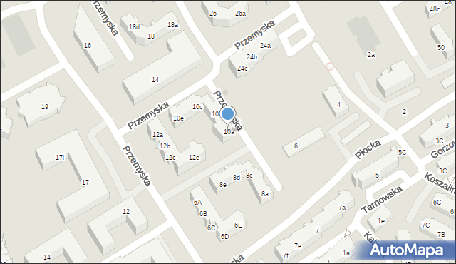 Gdańsk, Przemyska, 10a, mapa Gdańska