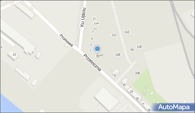 Gdańsk, Przetoczna, 33, mapa Gdańska