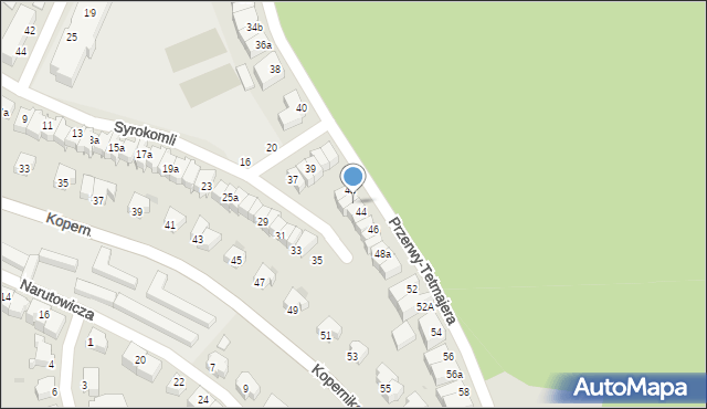 Gdynia, Przerwy-Tetmajera Kazimierza, 42a, mapa Gdyni