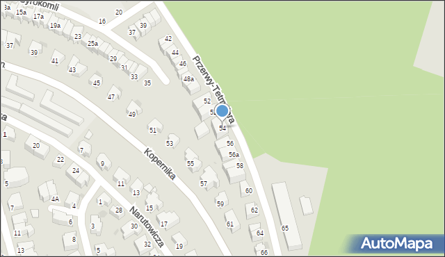 Gdynia, Przerwy-Tetmajera Kazimierza, 54, mapa Gdyni