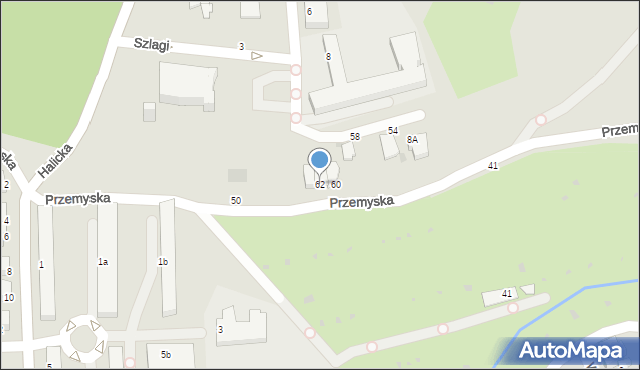 Gdynia, Przemyska, 62, mapa Gdyni