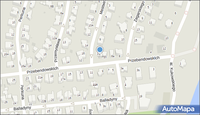Gdynia, Przebendowskich, 10a, mapa Gdyni