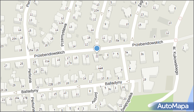 Gdynia, Przebendowskich, 11, mapa Gdyni