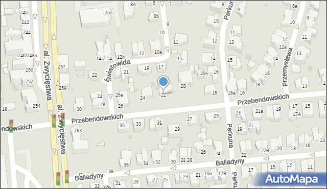 Gdynia, Przebendowskich, 22, mapa Gdyni