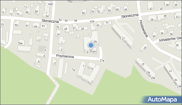 Gdynia, Promienna, 9c, mapa Gdyni