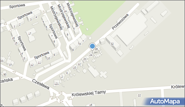 Gliwice, Przewozowa, 26, mapa Gliwic